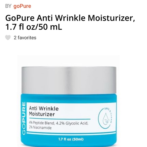 GoPure Anti Wrinkle Moisturizer, 1.7 fl oz/50 mL                  New in box!!! - Picture 1 of 6